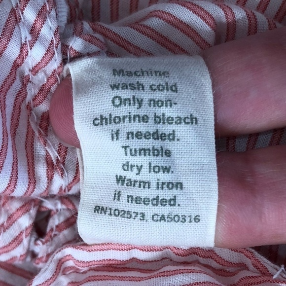 HOLLISTER CALIFORNIA Tank Top Blouse Women's Size Medium Pink Cotton Ruffled - Picture 7 of 10